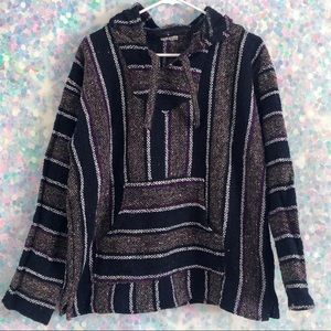 Unisex Vintage 90s Drug Rug Hooded Pullover
